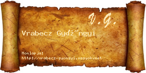 Vrabecz Gyöngyi névjegykártya